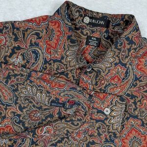 Vintage Sean John Shirt Mens XXL Paisley Long Sleeve Button Down Ornate Y2K